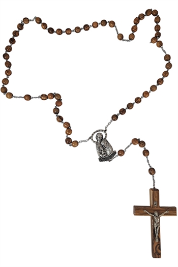 OLIVE WOOD ROSARY WALL HANGING