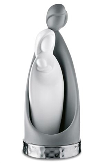 PRESEPE FAMIGLIA LED GRIGIO 17CM